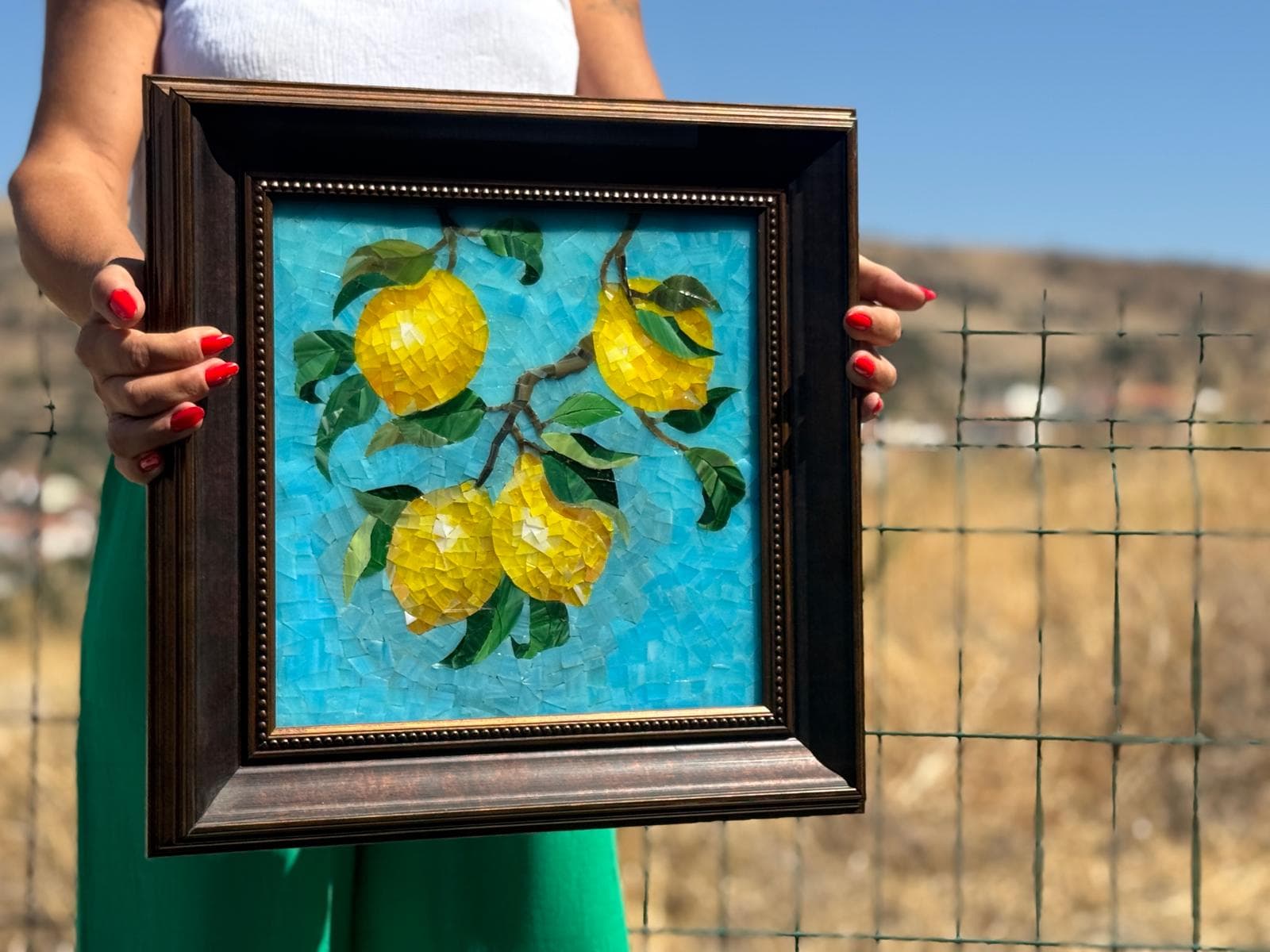 Çerçeveli limonlar mozaiği